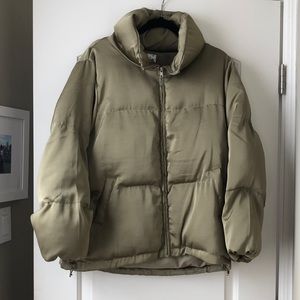 Boohoo green puffer jacket
